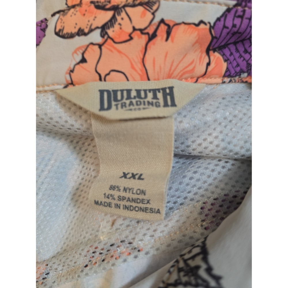Duluth Trading Co Women's Floral Button Down Shirt Size XXL Outdoor Hiking t70 - Picture 5 of 5